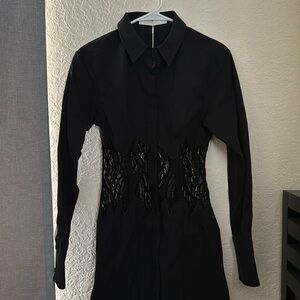 Dion Lee Flame Lace Shirt Dress